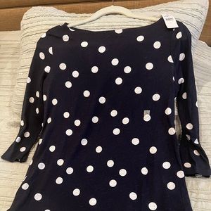 Loft polka dots long t-shirt, size M - super new!